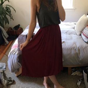 Loft Grey & Maroon dress
